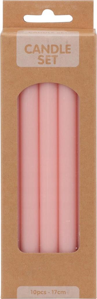 Świece stołowe opakowanie 10 sztuk uniwersalne i tradycyjne 17x1,2 cm