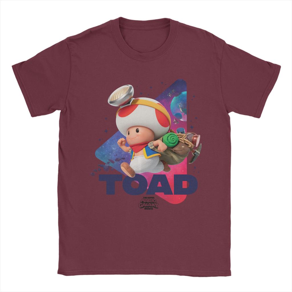 The Super Marios Galaxy Movie Toad Galaxy Run TShirts for Unisex Women 100 Cotton T Shirts Short Sleeve Tees Gift Idea Clothing