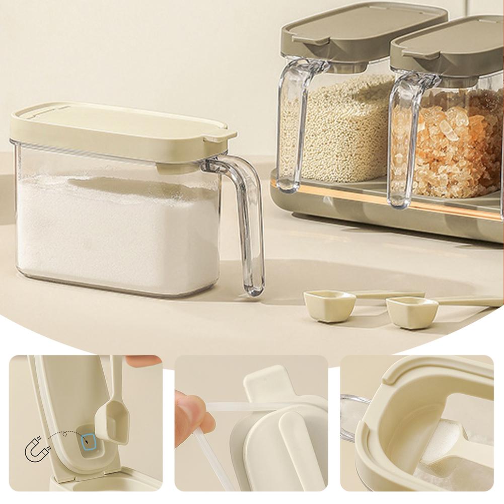 1PC 480/600ML Sealed Top Seasoning Box Household Moisture-Proof Seasoning Bottle, Msg Salt Seasoning Storage Box Supplies