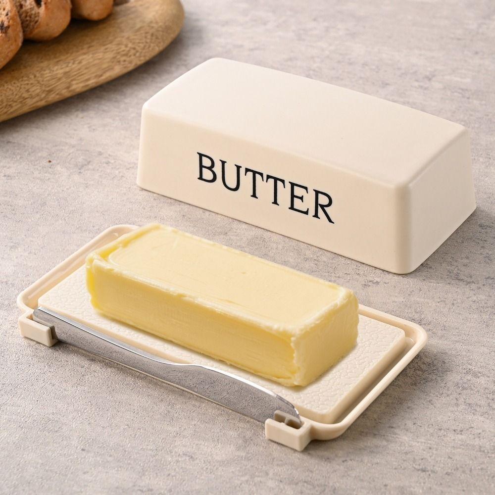 Food Grade Butter Storage Box Sealed Butter Cutter Box Multi-functional Cheese Dish  for Home