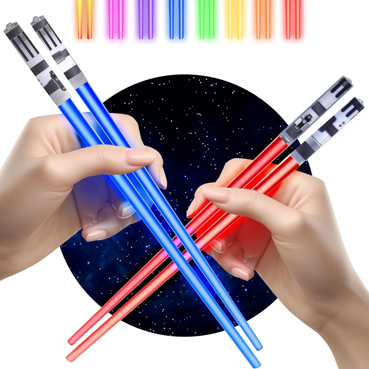Lightsaber Chopsticks Star War Chopstick Light Up Lightsaber Chopsticks for Adults Saber Sticks Cool Chopstick Light Up Chop Sticks Light Saber Reble