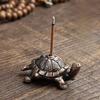 Retro Home Furnishing Fragrance Insert Indoor Aromatherapy Furnace Antique Tortoise Line Block Zen Tea Ceremony Holder Rack