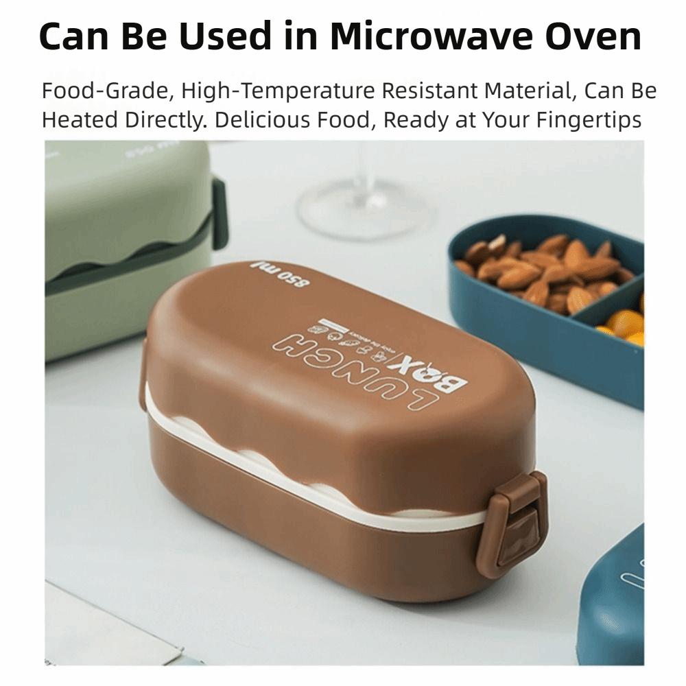 3 Grids Divides Food Container Reusable Food Storage Crisper BPA-Free Snack Food Box  Travel