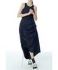 RECODE Back Panel Drawstring Dress_Rqdam23531Bkx