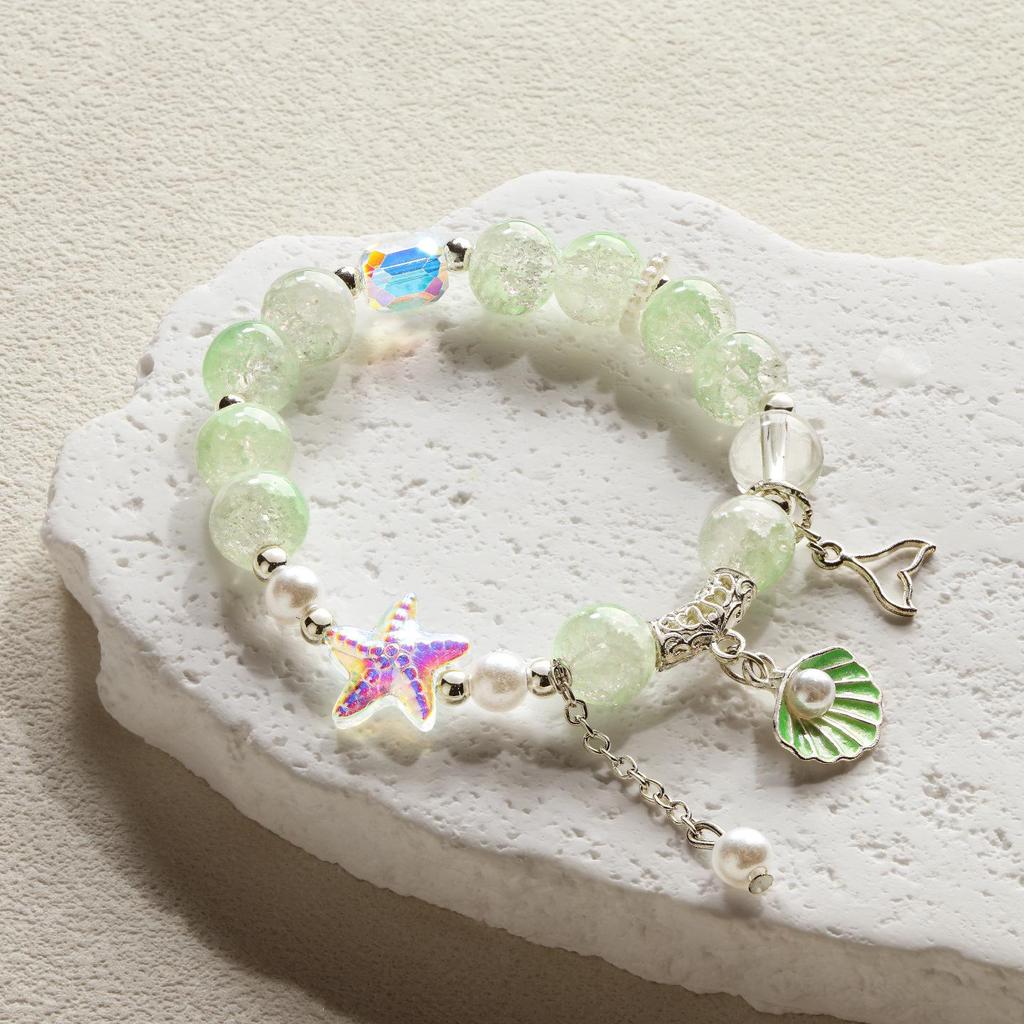 Mori Style Mermaid Crystal Bracelet - Sweet, Versatile Design for Women, Students, and Best Friends.