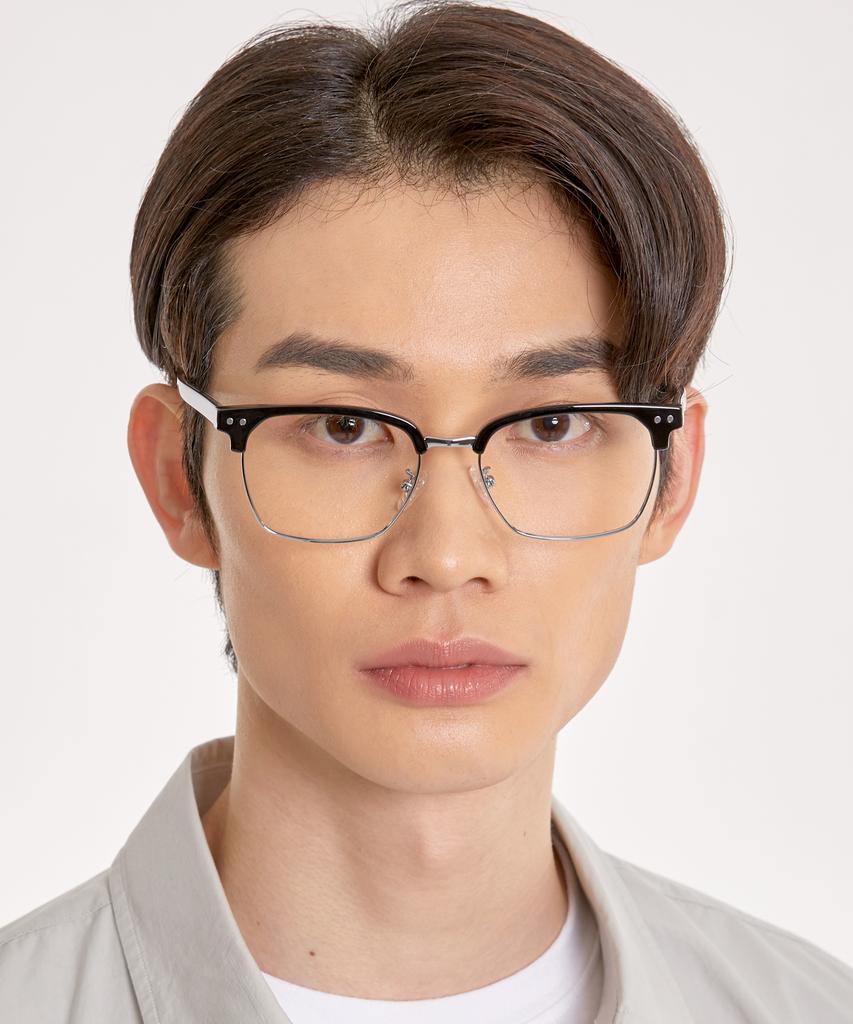 Eseubika Blake-C02 Blue Light Browline Glasses