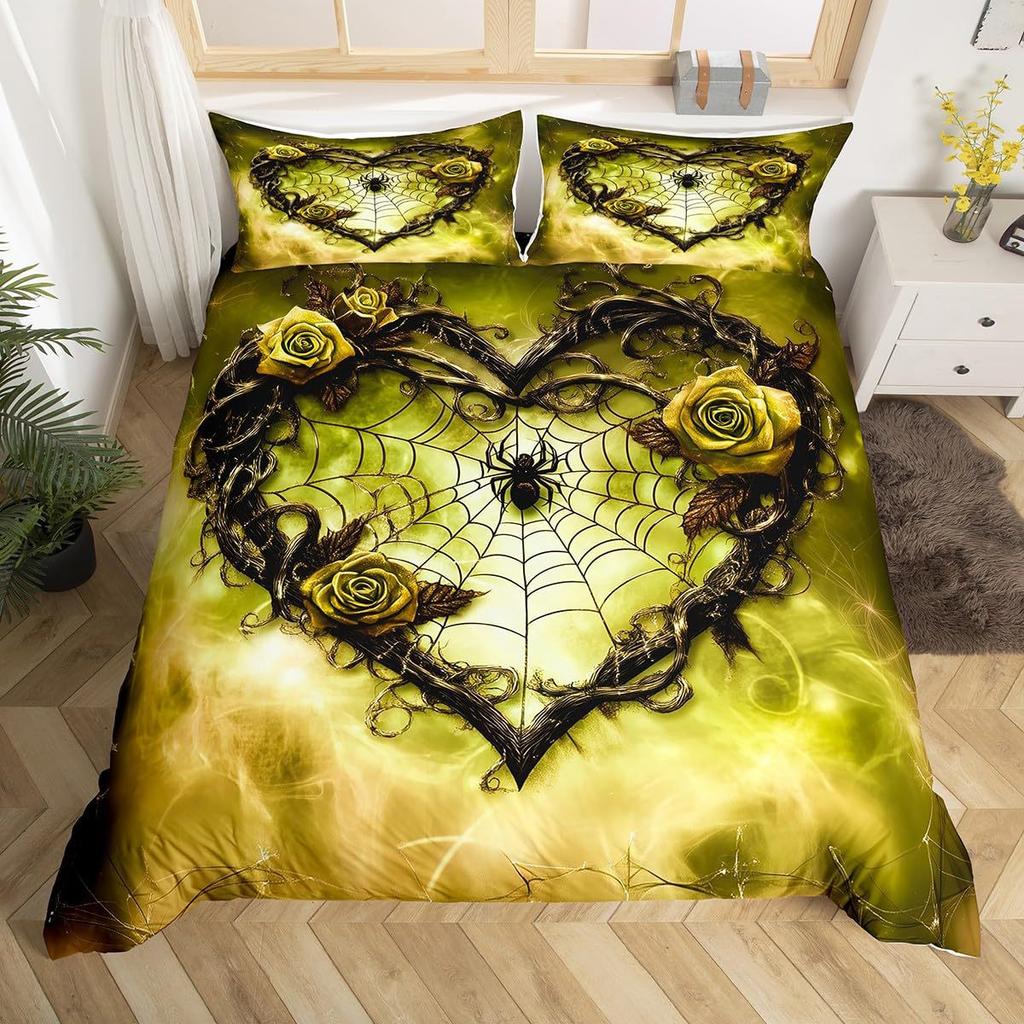 Black and White Floral Down Comforter Set Bedding Set 3-piece Coverlet Set