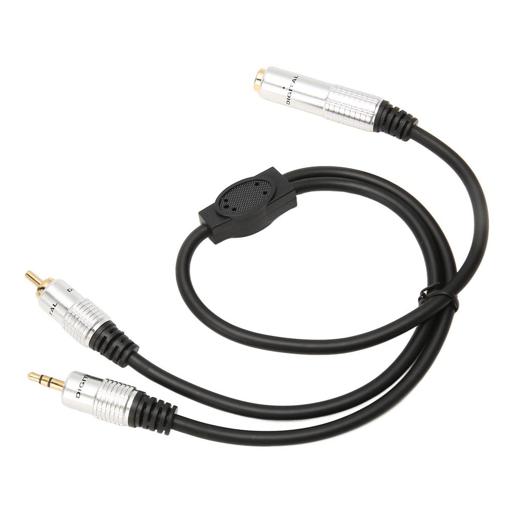 6.35mm To 3.5mm RCA Cable Female To Male Gold Plated Plug Socket Sound Splitter Cord 1.6ft