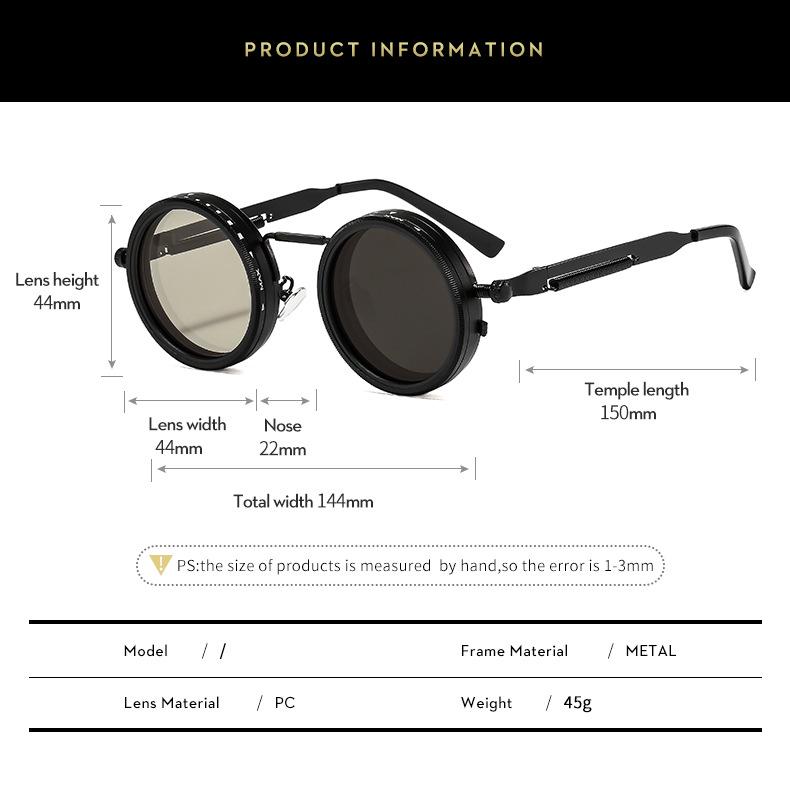 New Steampunk Outdoor Polarized Sunglasses with 9-Level Adjustable ND Filter