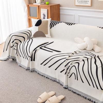New Modern Stripes Sofa Towel Chenille Sofa Towel Non-slip Cloth Couch Cover Living Room Universal Dustproof Blanket Cover Cloth