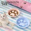 Raised Paw Print Feeder Dog Slow Bowl, Non-Slip Pet Feeding Eating Bowl Design, Anti-choke Food Dish for Cats And Dogs Large Capacity