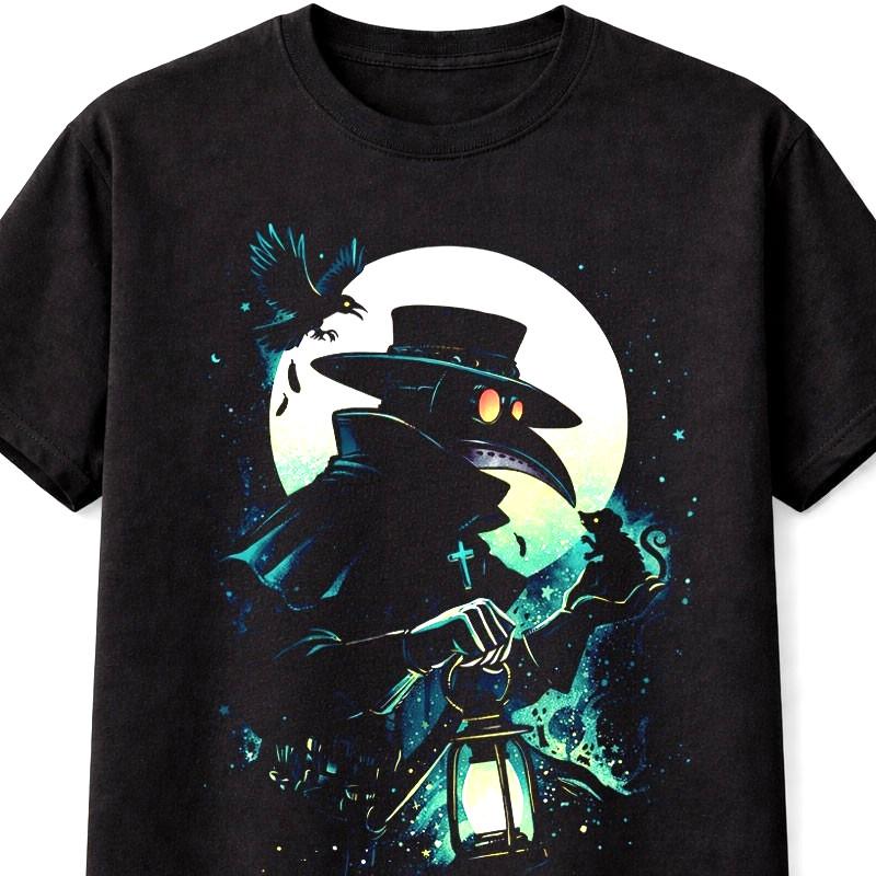 Plague Doctor Gothic Horror Medieval Occult Dark Art Unisex TShirt S5XL