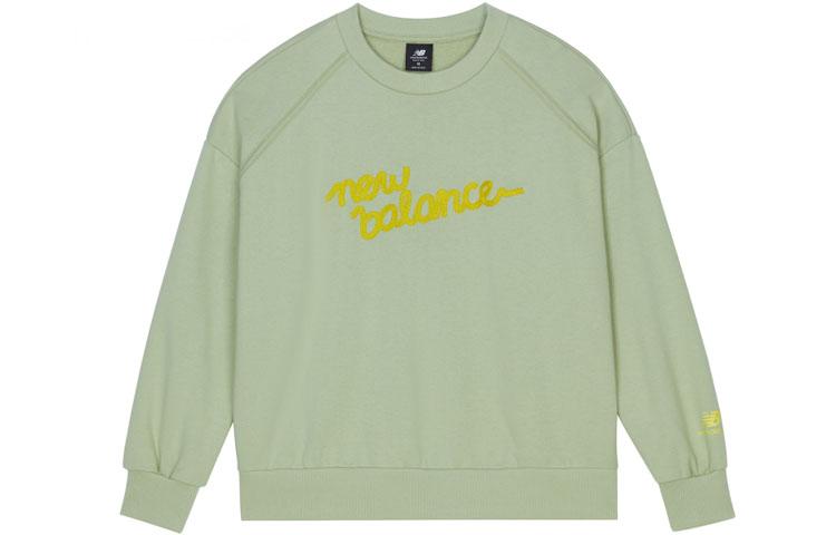 New Balance Sweatshirts Women s Green Crew Neck Moderate Regular AWT13305-SP4 L