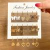 Hot-selling European and American Metal Earrings Set, Women's Animal Butterfly Snake Shape Niche Earrings Set