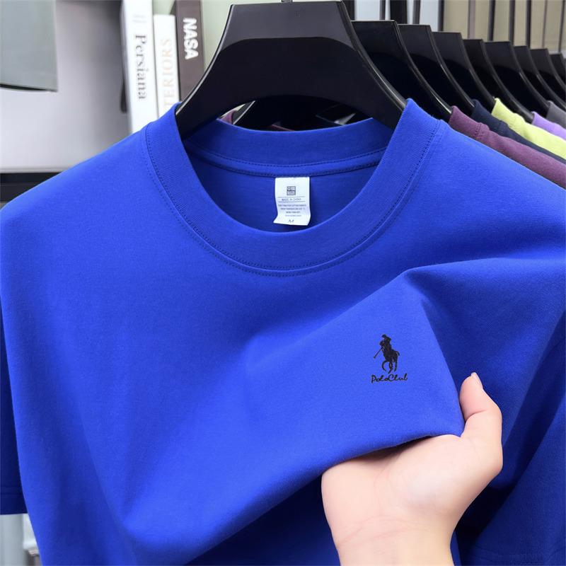 Men's Lightweight 100% Cotton Casual Round Neck T-shirt - Breathable and Fashionable for Summer