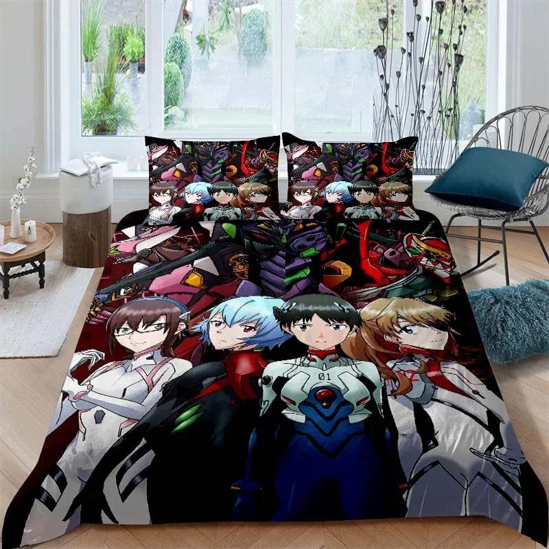 New NEON GENESIS EVANGELION Anime Quilt Covers Bedding Dormitory Sheets 2/3-piece Bedding Set