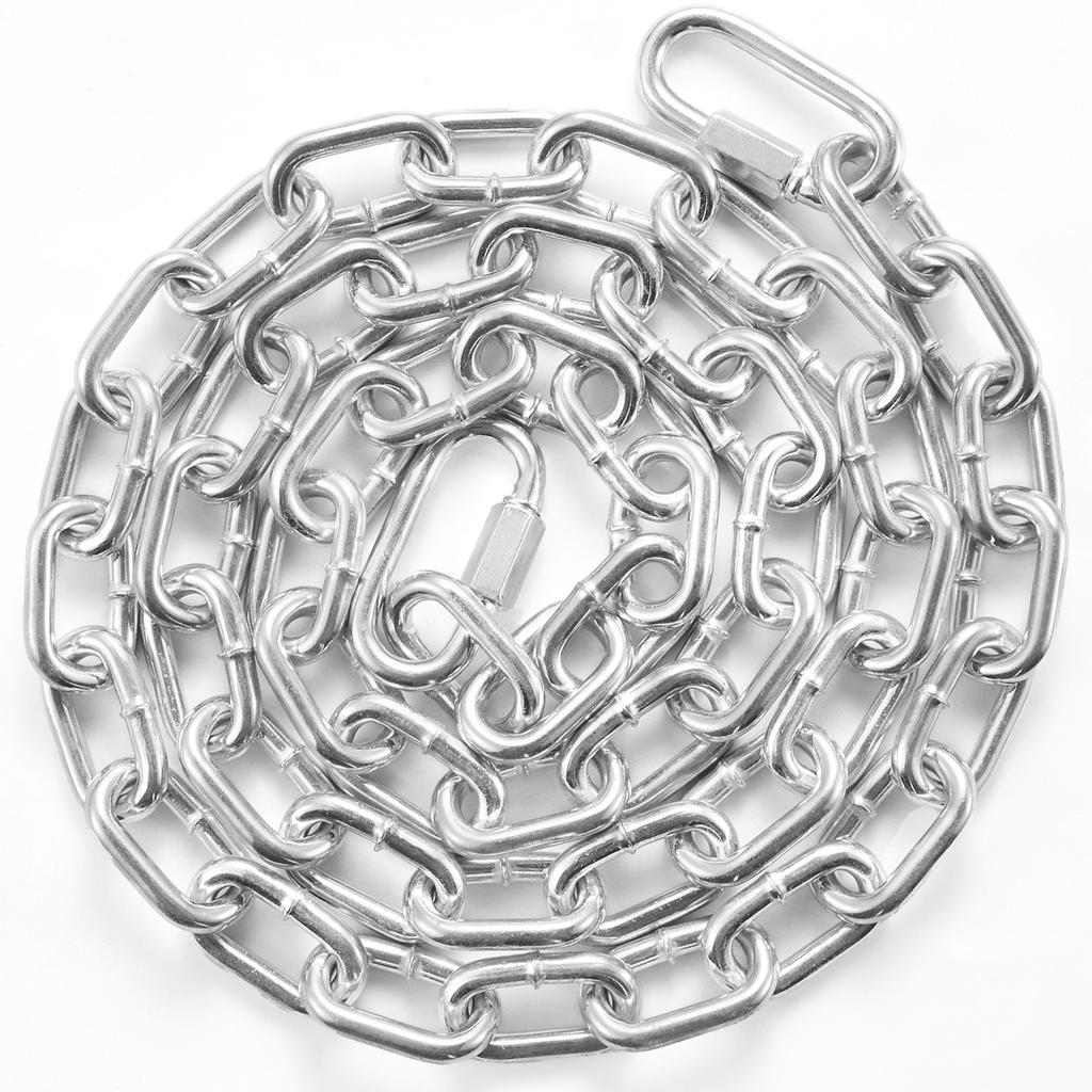 SucceBuy 6ft/92ft Proof Coil Chain 5/16" Zinc Plated Tested Coil Chain with Carbon Steel Link Safe Tow for Towing Hanging