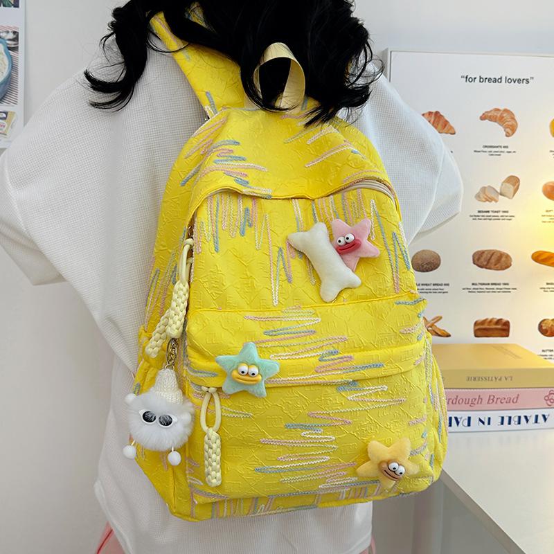 Schoolbag Korean version schoolbag high school girl high value cute sweet backpack female junior high school college student computer travel backpack
