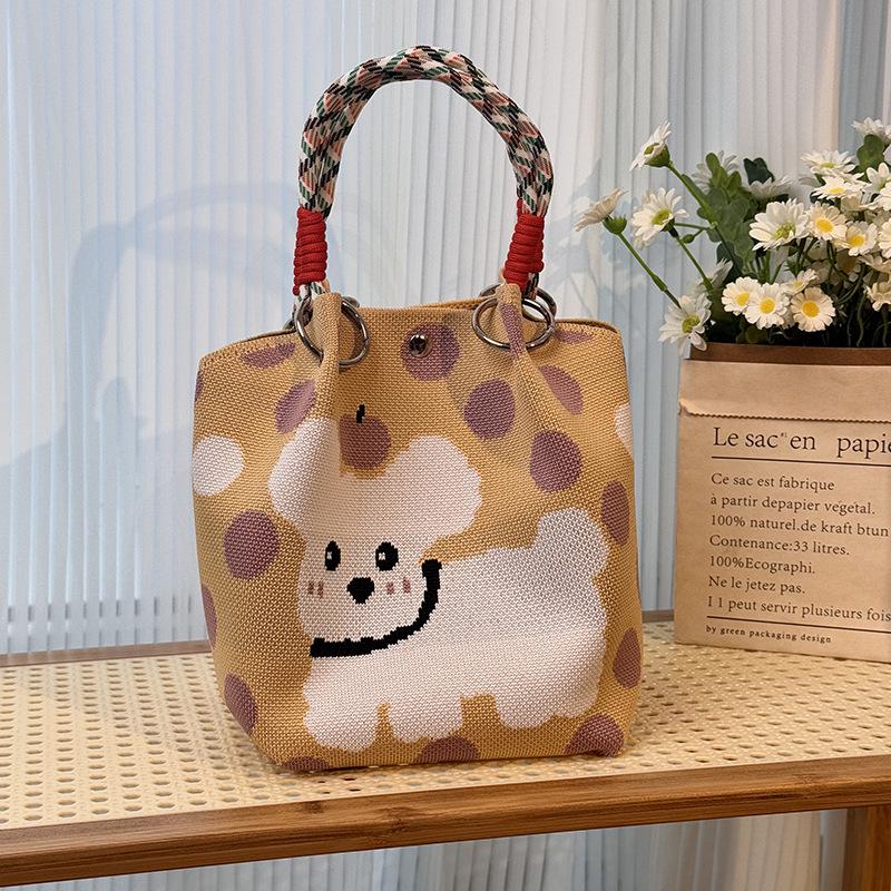 Southeast Asia Trendy Knitted Buckle Handbag - Large Capacity Commuter Tote