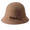 Princess Cloche Hat Handmade Woolen Hat Elegant Sun Hat Surprise Gift for Girlfriend for Vacations French Style