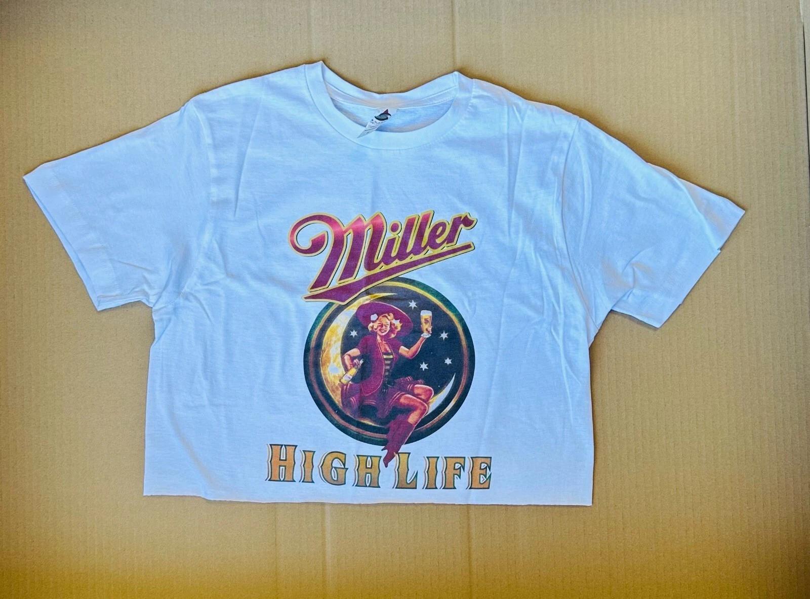 miller high life Cropped top shirt XL