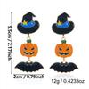 Playful Enamel Witch Hat Pumpkin Candy Dangle Earrings for Women Halloween Statement Earrings Cosplay Party Jewelry Gifts