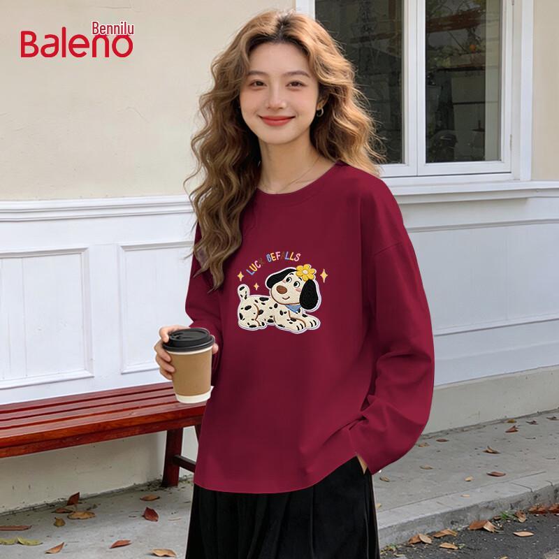 Baleno Women's Pure Cotton BNL Spotted Dog Print Long Sleeve T-Shirt