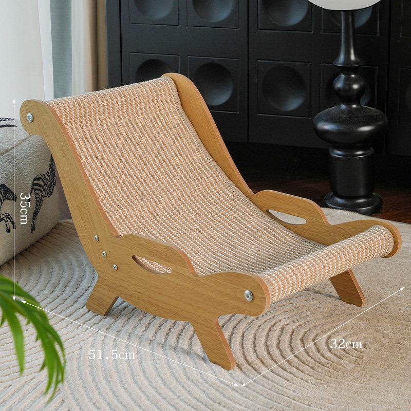 Large Cat Scratching Board & Lounge Chair - Durable Sisal, Scratch-Resistant Cat Bed & Sofa Protector Toy