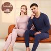 Men's and Women's Plus Velvet Thermal Underwear Set - Cashmere Silk Autumn Winter Base Layer