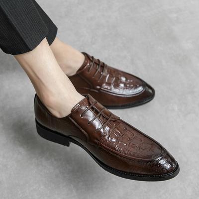 Fashion Men New Business Cap Toes Dress Shoes Formal Slip On Dress Shoes Men Oxfords Footwear High Quality Leather Shoes for Men