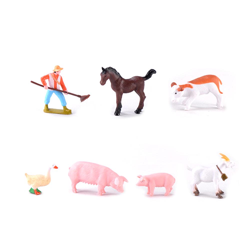DIY Plastic Animal Decorations Farmers Horses Cows Ducks Piglets Goats