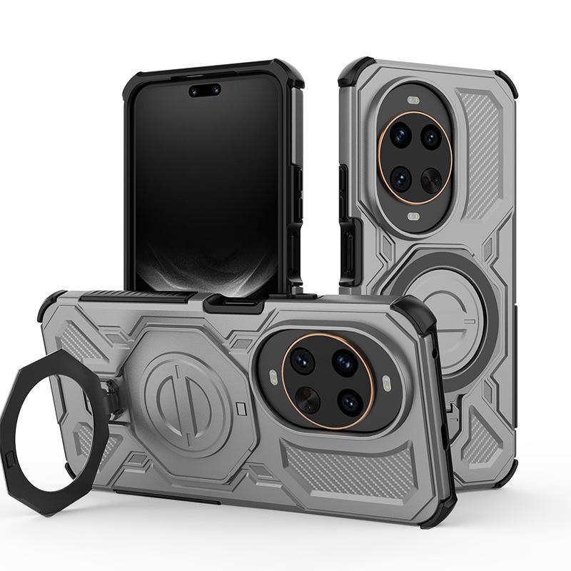Huawei Nova 14 Ultra Magnetic Ring Case 360° Rotatable [Military-Grade Drop Protection] + Metal Plate for MagSafe Phone Case