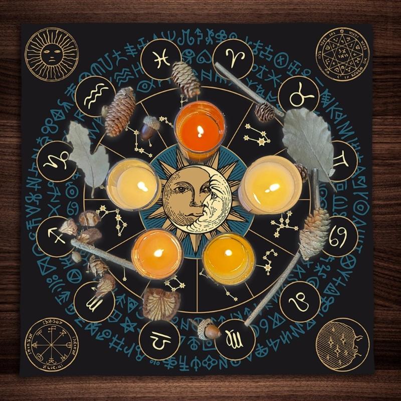 Měkký a odolný potah na stůl Stylová podložka na čtení tarotu Elegantní látka na tarot Všestranná podložka na tarot Perfektní pro večer her