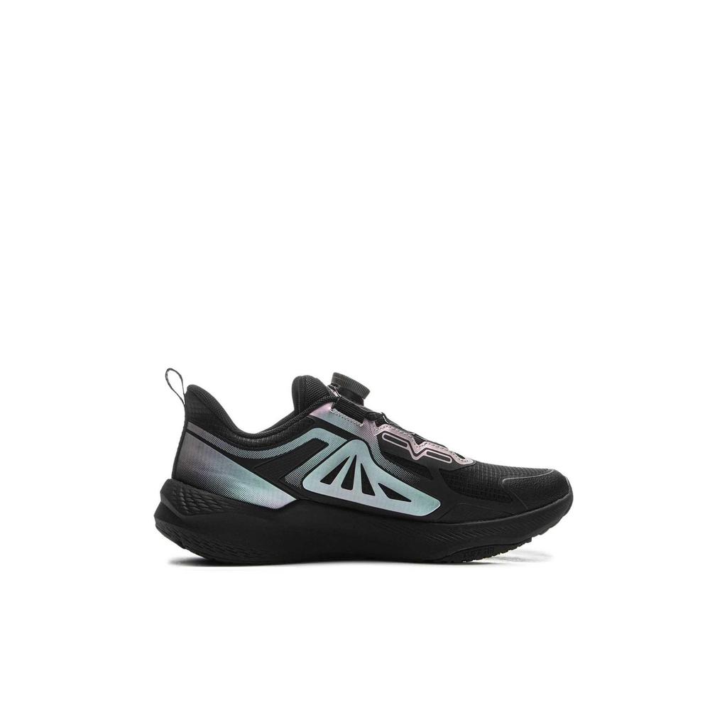 Li Ning Kids Running Shoes Comfortable Soft Skin-Friendly Breathable Low-Top Kids Sneakers Black YKFV006-1
