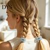 Stress-free Hair Tie 1 Pair Women Ties Pearlescent Color High Elasticity Phone Cord Shape Ropes Flexible Ponytail Holder Accessories Gentle Cutter