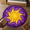 1pc Sunflower Purple Round Chair mat office Area Rug - Non-Slip, Floor Mat for Office, Bedroom, Ideal home decor gift p0105033