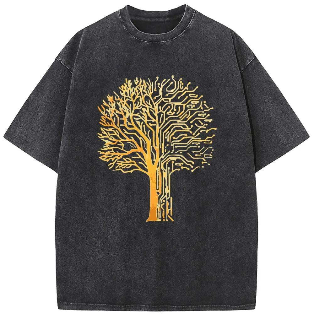 Футболка Gold Pine Washed, летняя свободная отбеленная футболка, хлопок 230 г, О-образный вырез, короткий рукав, отбеленные топы, футболка S разноцветный