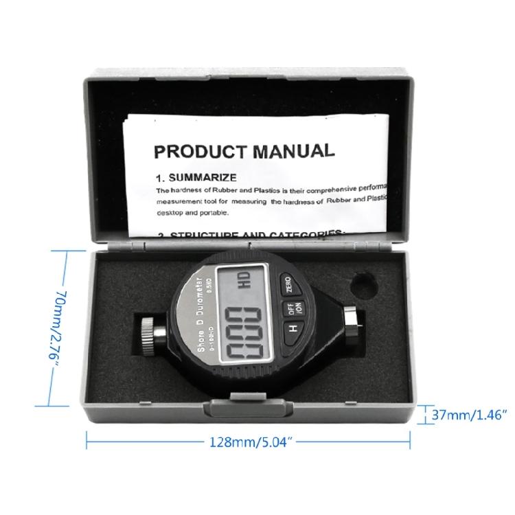 Electronic LCD Durometer Sclerometer Rubber Hardness Tester Meter Paragraph Tool