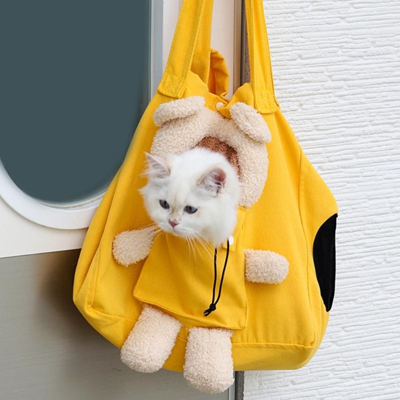 Small Pet Carriers Bag Outdoor Ventilate Shoulder Bag Dog Camping Travel Bag Practical Cats Travel Carriers for Short Trip