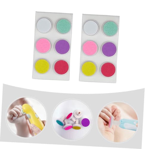FOMIYES 12 Grinding Heads, Nail Kit, Baby Nail Clipper Refill Pads, Toddler Suit, Electric Nail File, Toddler Nail Tool, Nail Grinder Heads, Sandpaper