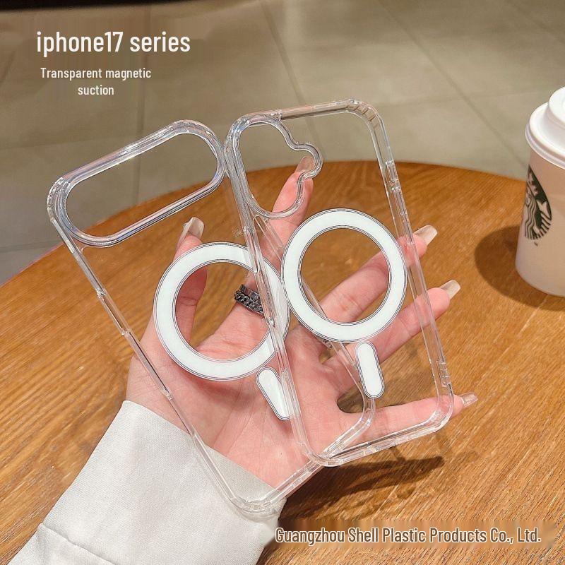 MagSafe Transparent Magnetic Case for iPhone 17 Pro Max/16 Pro/15/14