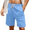Men's Casual Shorts Summer Fashion Middle Pants Beach Style Simple Loose Drawstring Elastic Waist Jogging Sports