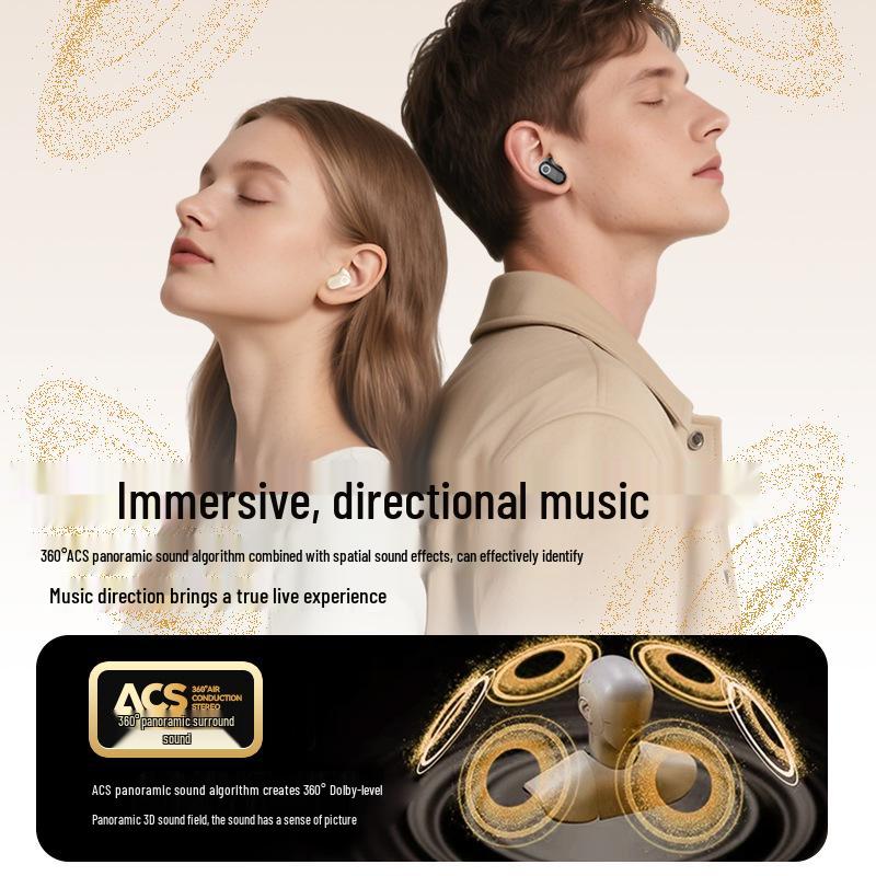 2025 High-End Bluetooth Earbuds: In-Ear, Leather Texture, Digital Display, HIFI Sound, Noise Cancelling, Long Battery Life