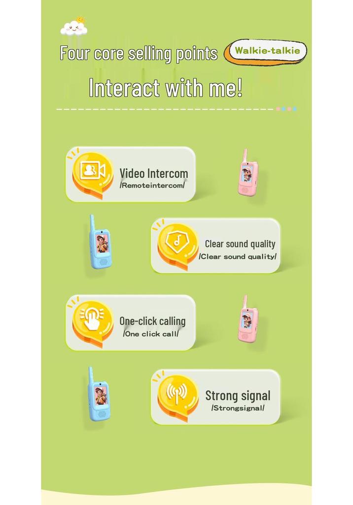 Children's Mini Wireless Walkie-Talkie Toy - Birthday Gift for Parent-Child Fun