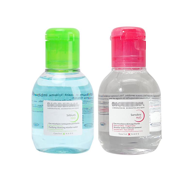 Bioderma 100ml Pink Micellar Water for Sensitive Skin - Travel Size.