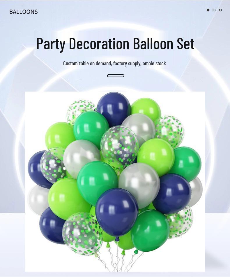 60-Piece 12" Vintage Color Glitter Balloon Set for Birthday Parties