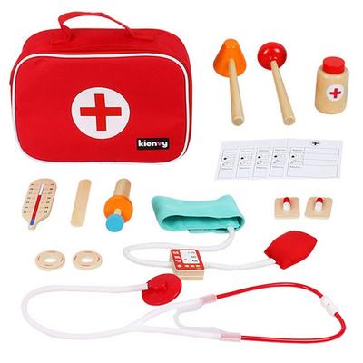 Kienvy Wooden Dr. K Hospital Play Set, Mixed Colors, Korean Popular Toys