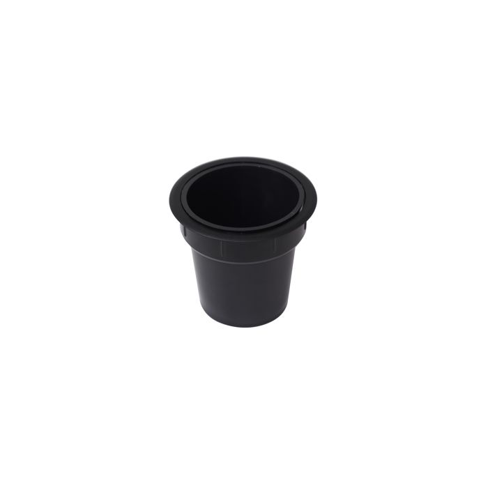 Emuca Accessoire porte-objets Pot, Plastique noir, Plastique.