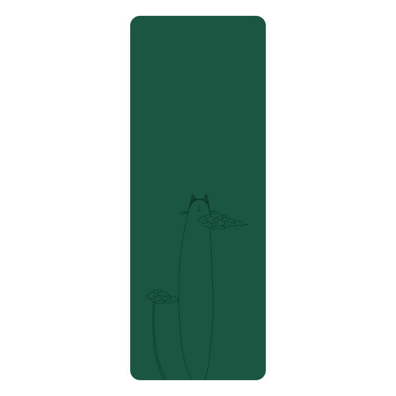 Non-slip, Sweat-absorbing, Personality Cartoon Yoga Mat - Natural Rubber, Widened & Long for Fitness and Plank Support