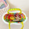 Stylish Children's Woven Handbag Colorful Crochet Tote Bag For Girls With Floral Design